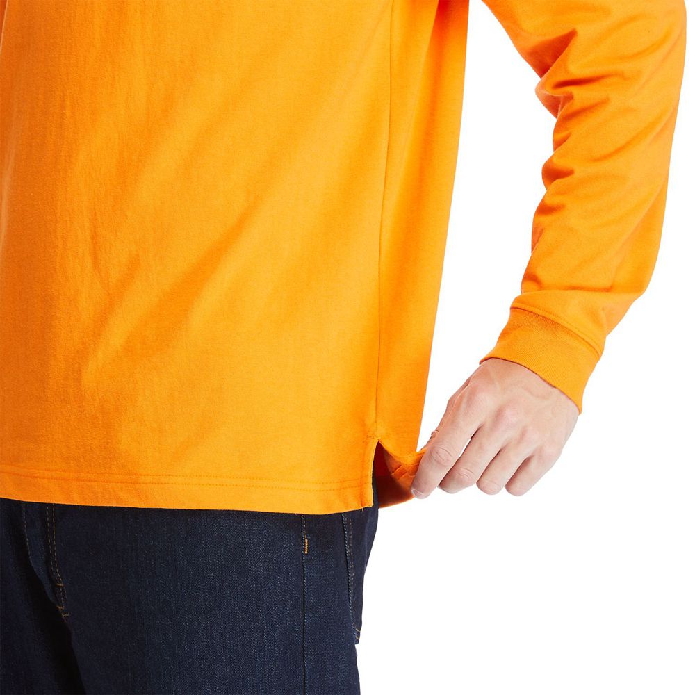 Camisetas Timberland Hombre Pro® Base Plate Long-Sleeve Graphic Naranjas - Chile KJQ-725096